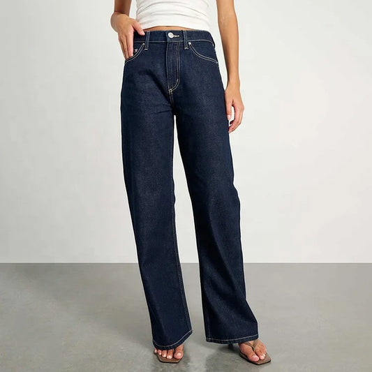 Dark Indigo Wide Leg Jeans