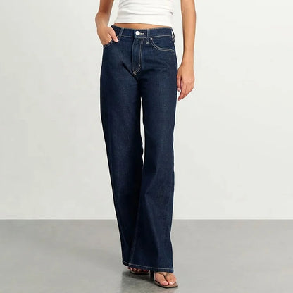 Dark Indigo Wide Leg Jeans