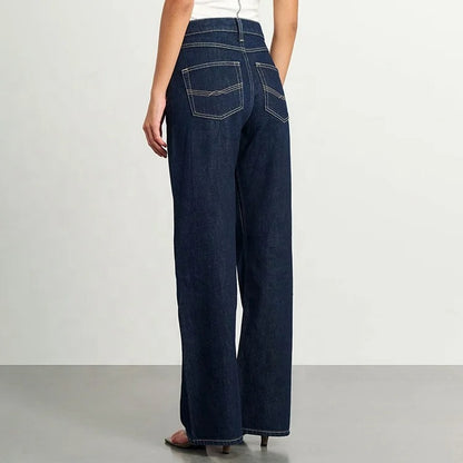 Dark Indigo Wide Leg Jeans